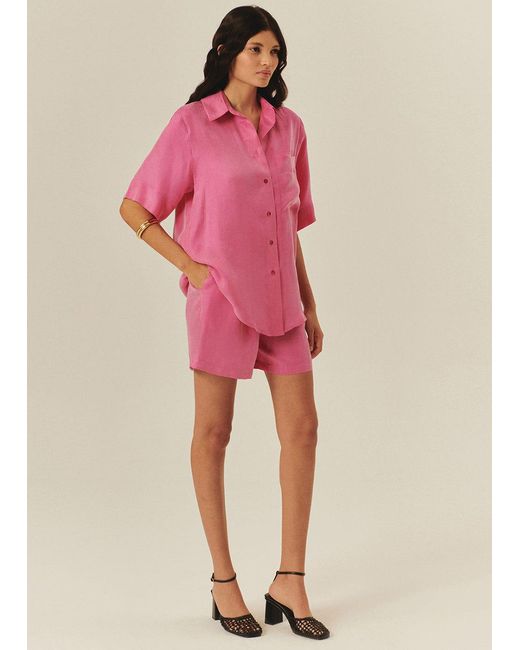 Exquise Pink Miranda Lyocell Shirt