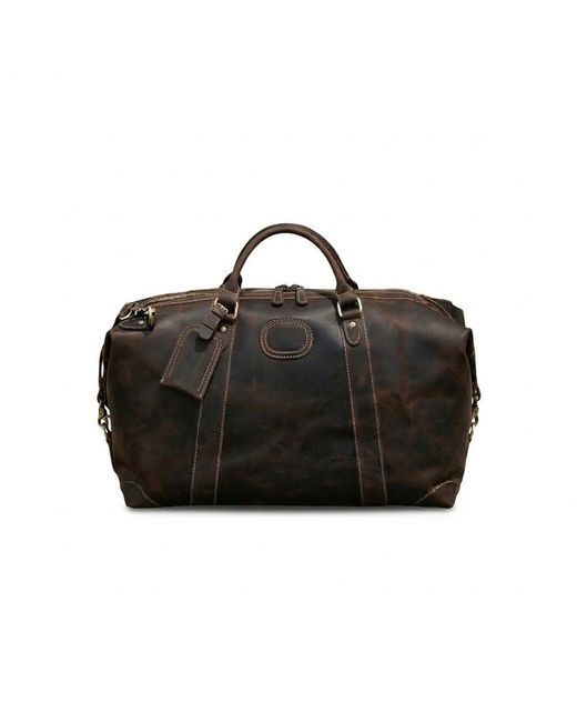 Touri Brown Classic Traveller Genuine Leather Holdall for men