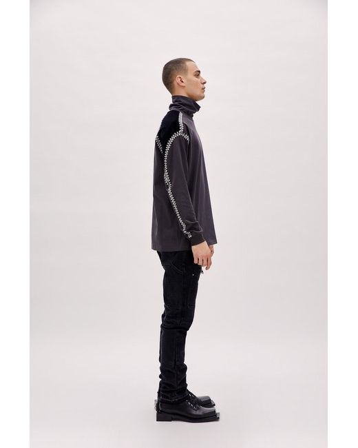 Pcfg Black High Neck Tee for men
