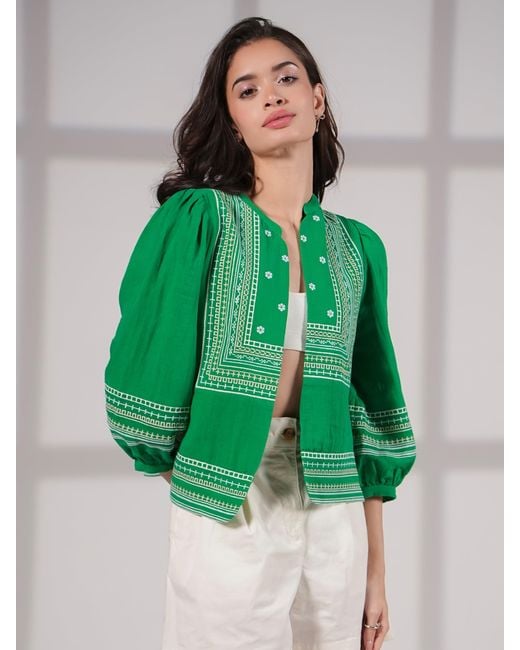 Rose & Nancy Green Florence Cotton Jacket