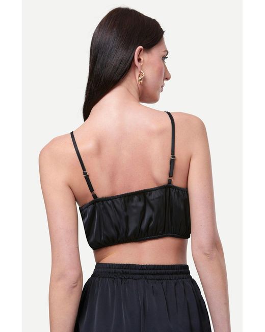 Zafur Black Half Cami
