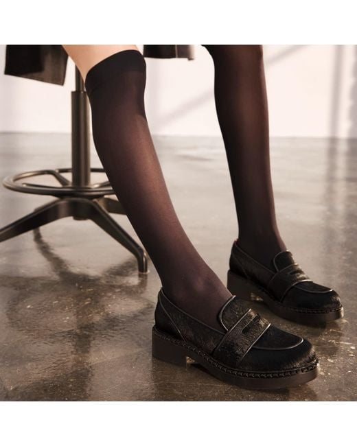 Rosamund Muir London Black Stratford Calfhair Loafers