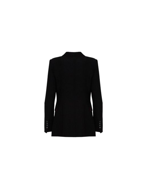 The Extreme Collection Black Embellished Tailored Blazer With Metallic Details