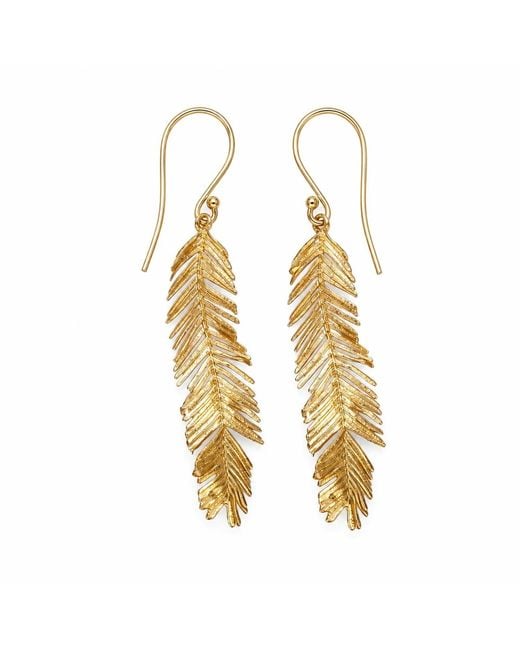 Mother Nature Jewelry Metallic Acacia Leaf Earrings, Handmade Dangles