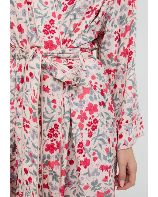 Lily and Lionel Pink Neutrals Corina Kimono Style Jasmine Print Robe