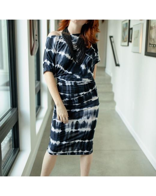 Jennafer Grace Blue Indio Tiedye Angle Dress