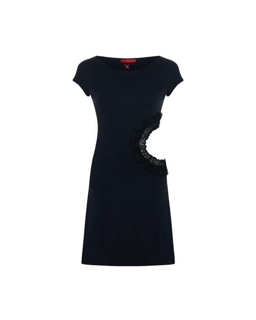 Pcfg Blue Daydreamers Short Sleeve Lace Detail Mini Dress