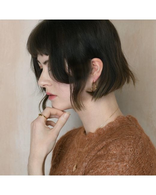 Janus Edinburgh Metallic Vermeil Sterling Shiel Hoop Earrings