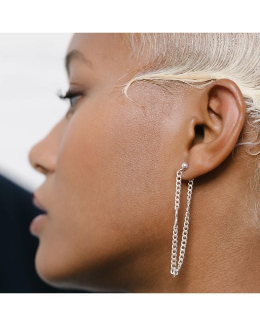 Argento Vivo White The Roxe Chain Link Earring