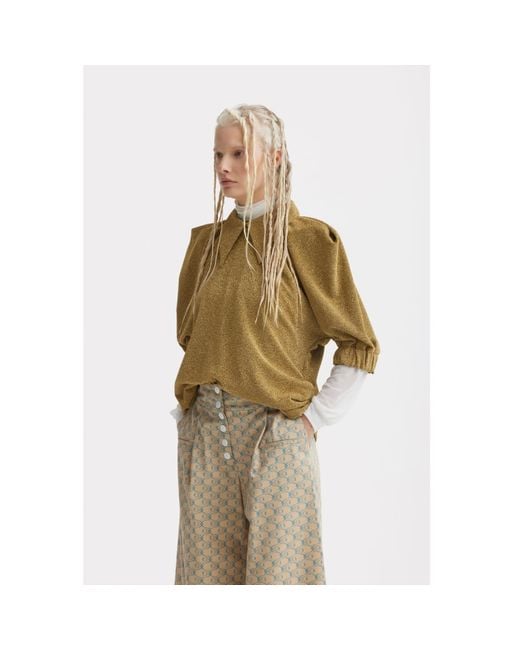Julia Allert Natural Neutrals Button Front Palazzo Trousers – Printed