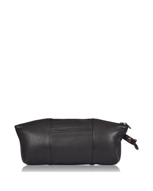 Owen Barry Black Leather Essentials Bag for men