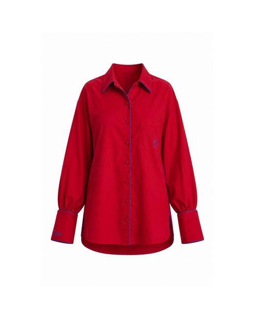 Ofuure Red Rue Button Up Shirt