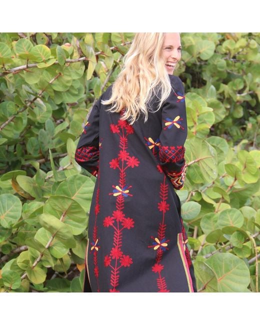 Antra Designs Black The Ebony Aztec Coat