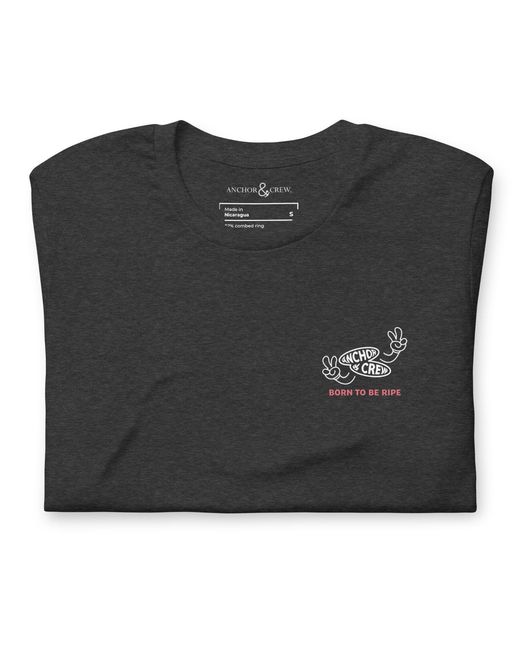 Anchor and Crew Black Heather Ripe Avocado Dial-A-Local Organic Cotton T-Shirt for men