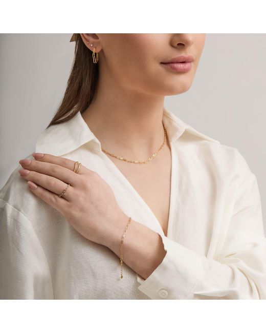 Esterah Metallic Fine Link Chain Necklace