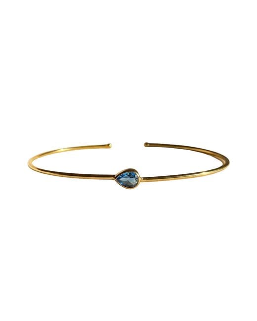 Harfi Metallic Topaz December Birthstone Plated Bangle