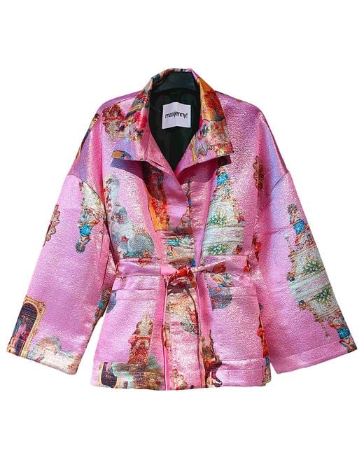 Maxjenny Pink Square Boxy Jacket