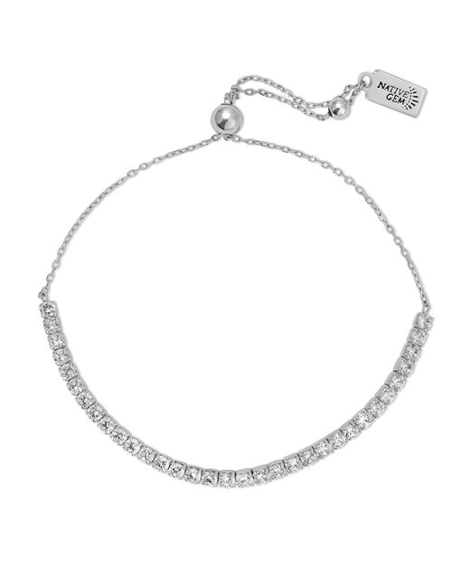 Native Gem Metallic Shimmer Tennis Bracelet- Sterling
