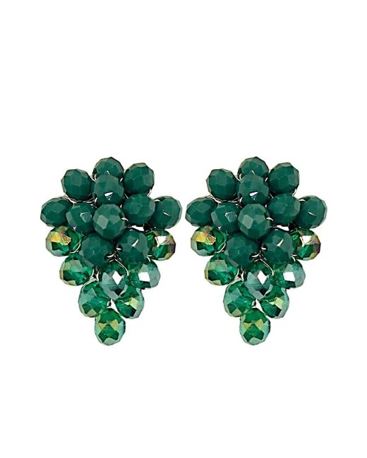 Fairchild Baldwin Green Pear Earrings Emerald
