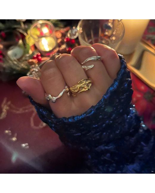 Bio-Trimmings Metallic Carrara Adjustable Ring