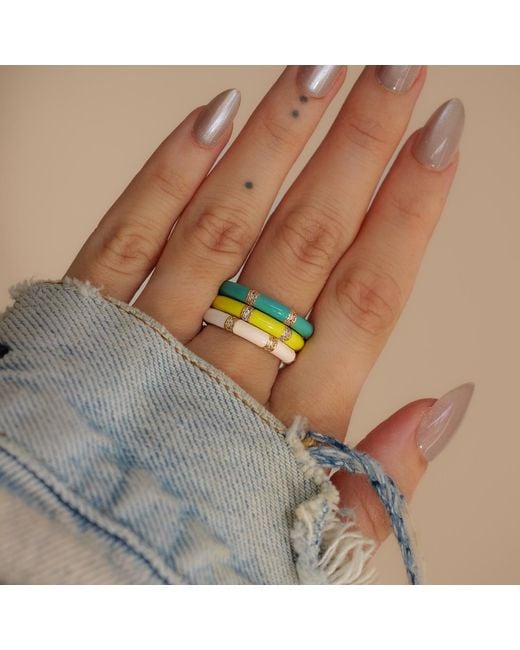 Leeada Jewelry Blue Lamill Stacking Ring