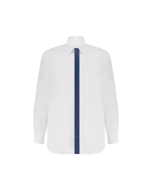 Úchè Blue Shirt With Denim Patch for men