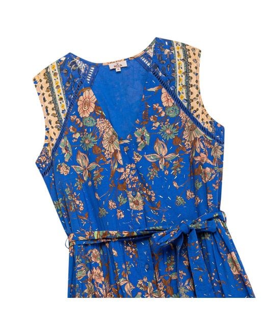 Niza Blue Waist-Tie Dress Manila