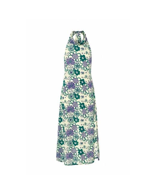Par Y Escala Sl Blue Adrie Dress Flowers