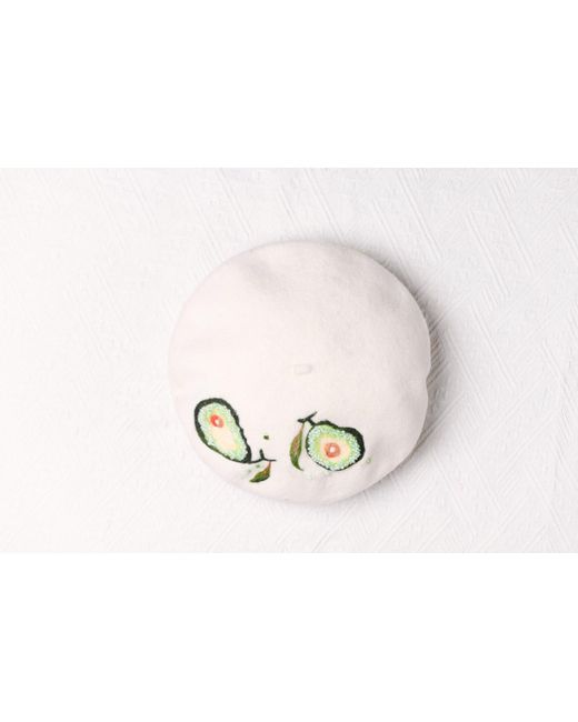 Heartfelt Layers White Avocado Wool Beret