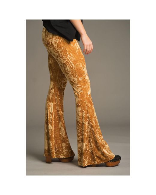 Little Lies Natural Hendrix Ochre Velvet Flares