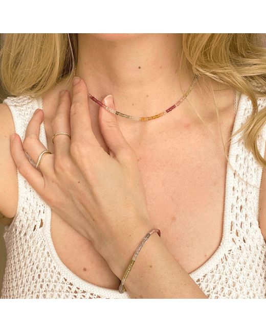 Herself Collections Metallic Sapphire Necklace