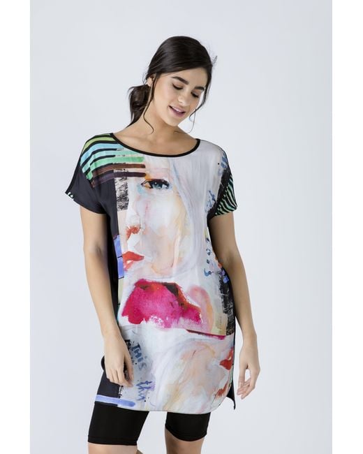 Conquista Pink Sleeveless Loose Fitting Print Dress