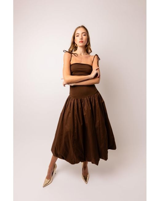 Amy Lynn Brown Alexa Chocolate Puffball Dress