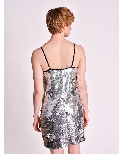 Any Old Iron Multicolor Petal To The Metal Sequin Short Dress