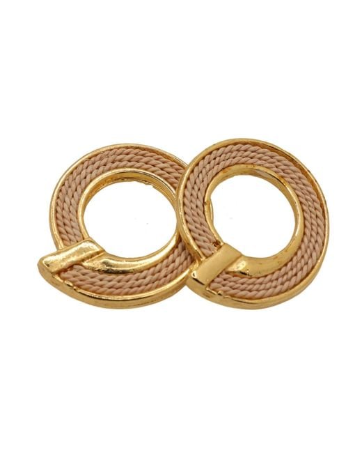 Nart Nature Making Art Metallic The Spiral Buriti Natural Fiber Earrings