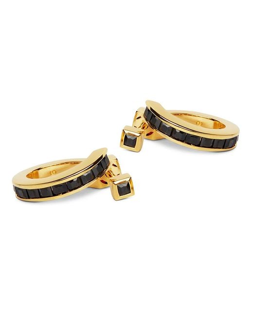 Kasun Metallic Vortex Onyx Earrings –