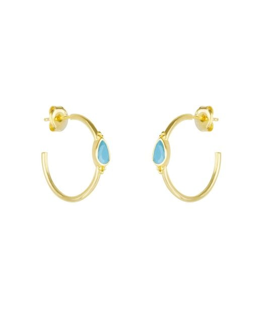 Spero London Metallic Drop Solitaire Earring Sterling