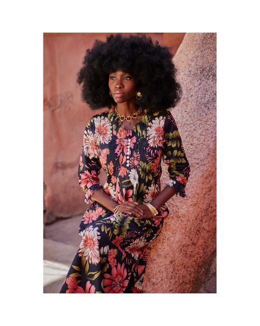 At Last Green Cotton Annabel Maxi Dress