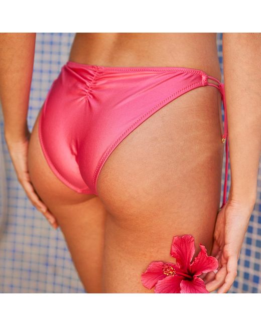 Aulala Paris Pink Miss Enthusiastic Shiny Bikini Bottom