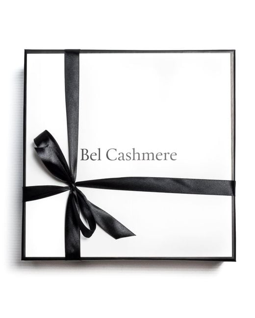 Bel Cashmere White Cashmere Scarf With Fringes