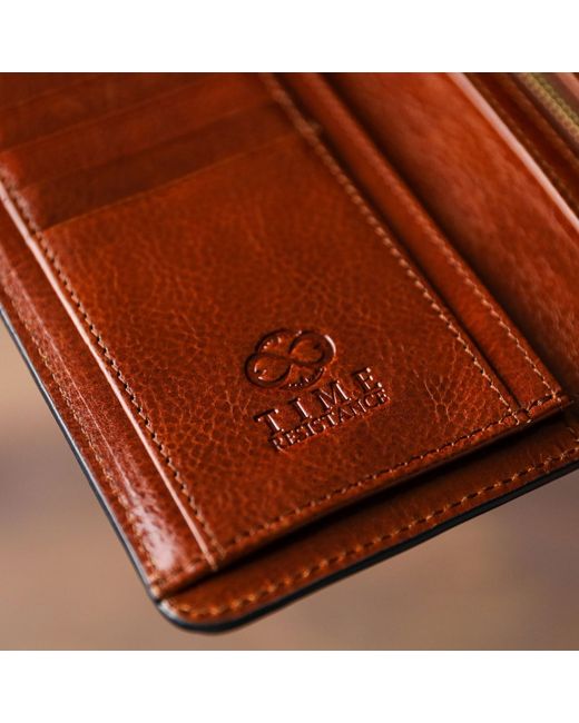 Time Resistance Brown A Coat Wallet for men