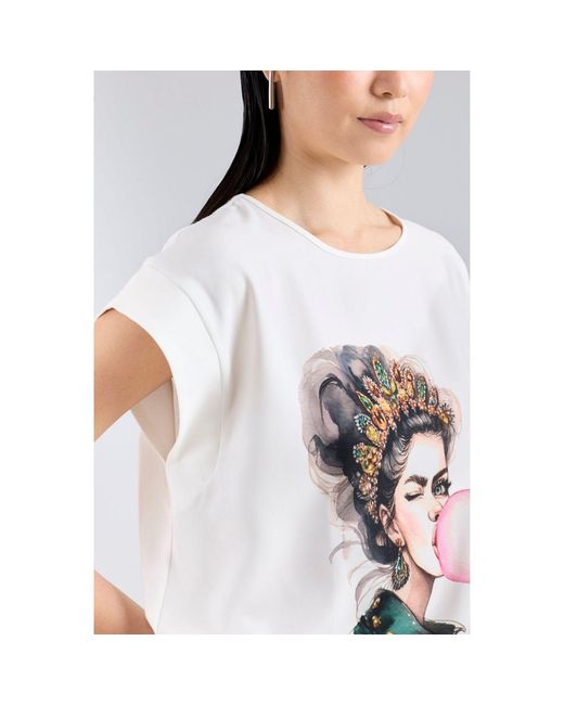 The Extreme Collection White Short Sleeve Printed T-Shirt