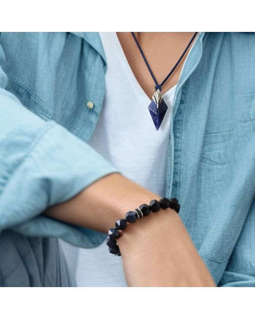 AWNL Blue Poseidon Onyx & Dumortierite Bracelet for men