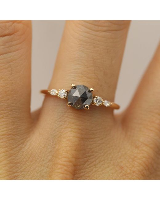 VicStoneNYC Fine Jewelry Metallic Salt And Pepper Diamond Ring