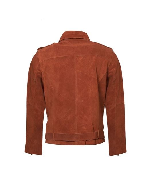 Zasta Studio Brown Empress Suede Leather Jacket for men