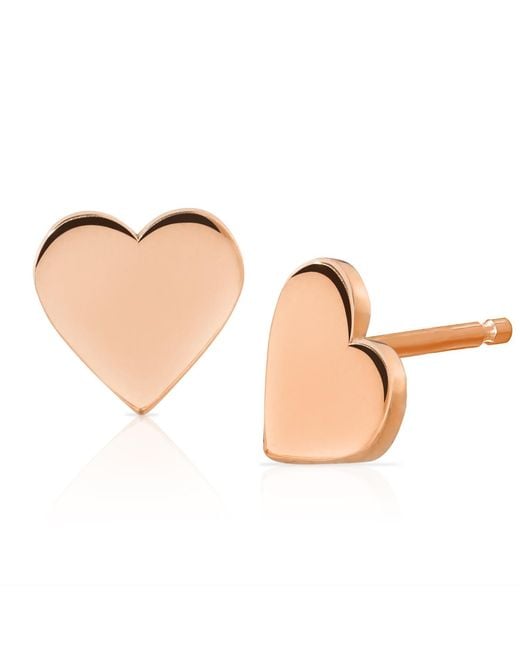Maya Brenner White 14K Heartfelt Stud