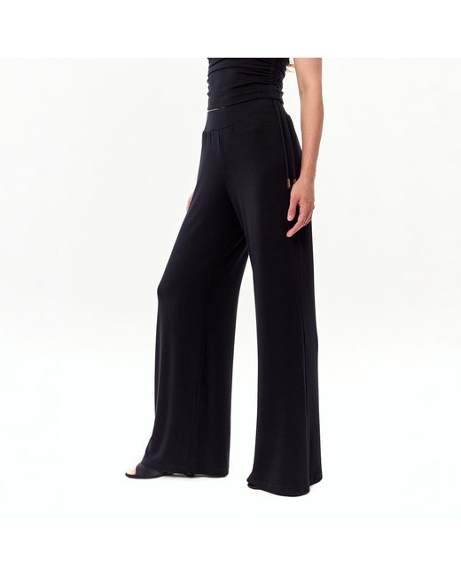 Mandragora Black Knit Pants With A Straight Leg And High Waist Made Of Viscose – Ivy