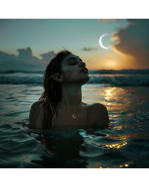 Ormiro Metallic Moon & Star Moonstone Lariat Necklace