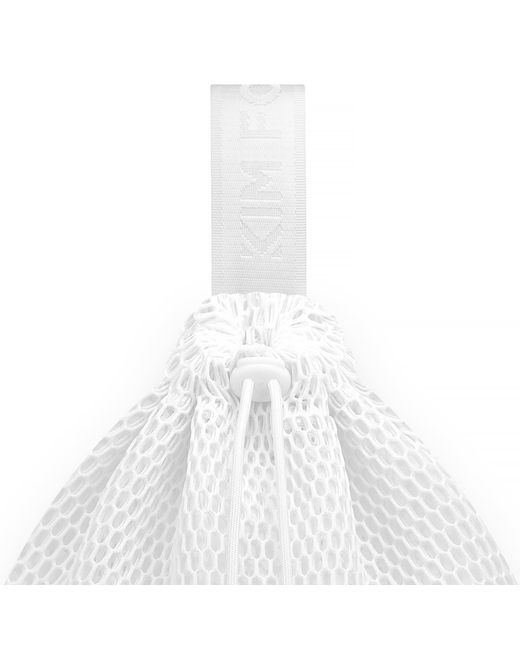 Kim Foley White Mesh Athletic Beach Crossbody Bag