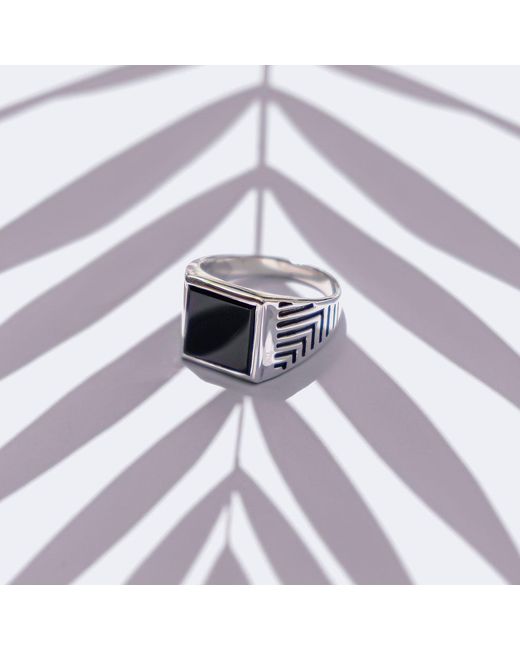 Charlotte's Web Jewellery Sacred Universe Signet Ring Black Onyx for men